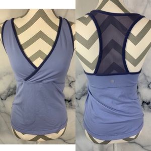 Lululemon vneck mesh racerback Sz 4